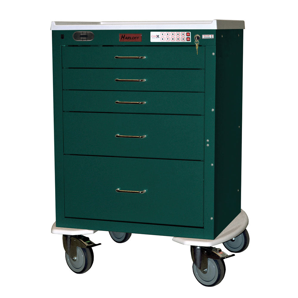 Harloff Mini24 Anesthesia Cart, 5-Drawers, E-Lock