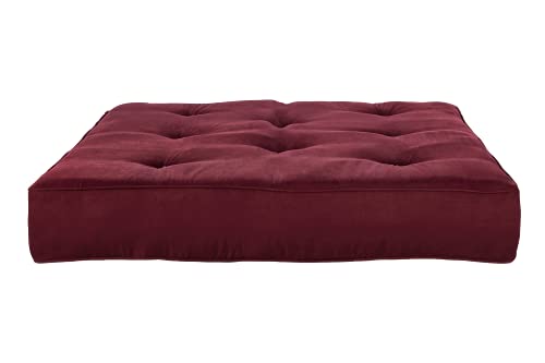 DHP 8 Inch Independently Encased Coil Futon Mattress, Red Microfiber