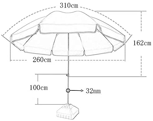 ンリアンに聞-花ラック Outside Umbrella for Patio Shade Sail with Detachable Parts Easy to Carry, Waterproof Large Camping Tent Patio Umbrella Fishing Umbrella Shelter(Color:C)