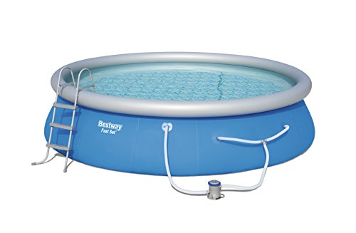 Bestway 57286E Fast Ground, 15ft x 42in | Pool Set Includes Filter Pump, Ladder, & Cover, 15' x 42