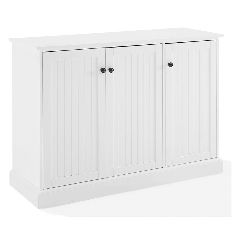 Coastal MDF Wood Sideboard in White