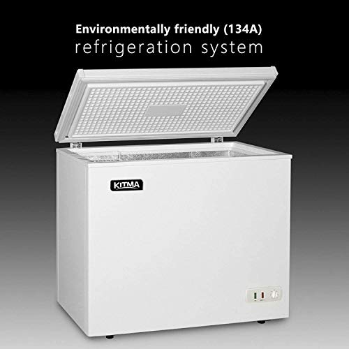 Commercial Top Chest Freezer 7 Cu. Ft - Deep Ice Cream Freezer with Wire Storage Basket, Solid Door, for Groceries, Kitchen, Restaurant White