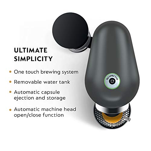 Nespresso BNV450TTN VertuoPlus DeluxeEspresso Machine with Aeroccino by Breville, Titan