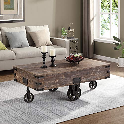 FirsTime & Co. Factory Cart Coffee Accent Table, 45