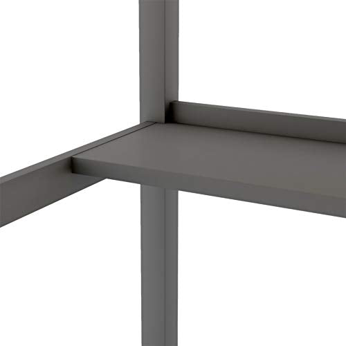 Twin Loft Bed with Desk and Storage Shelves, Wood Loft Bed with Ladder, for Kids, Teens, Adults (Espresso)