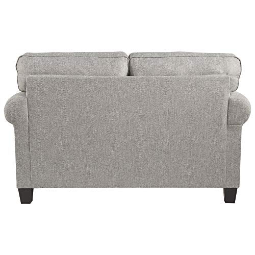 Signature Design by Ashley Alandari Upholstered Loveseat with 2 Accent Pillows, Gray