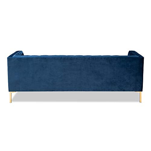 Baxton Studio Sofas, Royal Blue/Gold