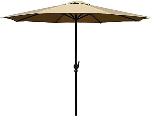 Patio Umbrella Patio Canopy Round Patio Outdoor Garden Umbrella,Crank Handle for Family Beach Barbecue Bar Camping Balcony GCSQF210526(Color:Brown;Size:2.5x2.7m)