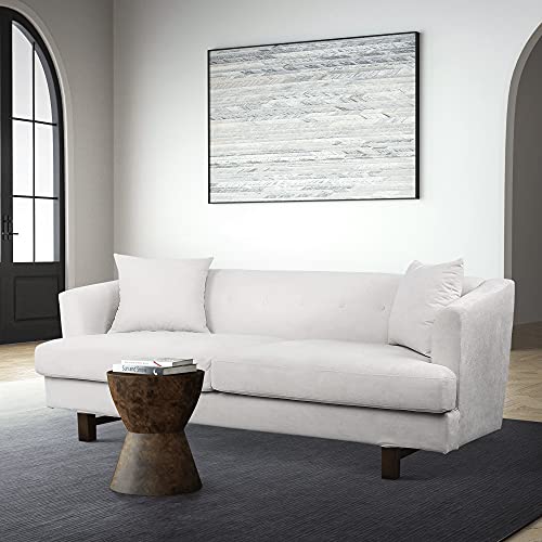 Upholstered Sofa, Lounge Couch Modern Tufted Sleeper 3 Seater Fabric Couch for Living Room Home Furniture, for Living Room Home Furniture, White
