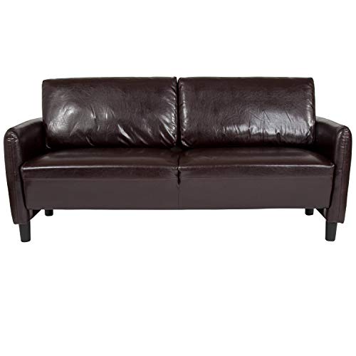 Flash Furniture Brown Leather Sofa