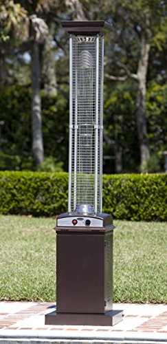Fire Sense 62224 Hammered Bronze Finish Square Flame Patio Heater