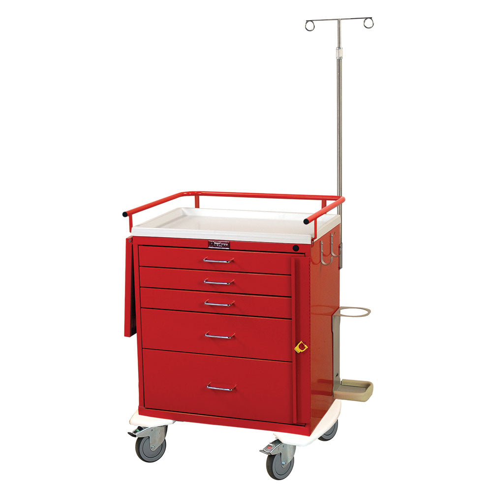 Harloff Classic Line Emergency Cart, 5 Drawers, 24