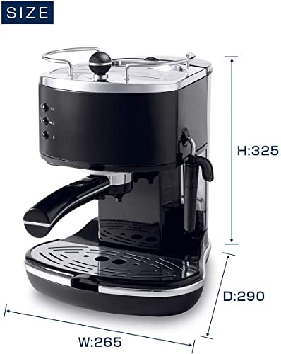 Espresso Machine, 10.2 X 9.1 X 11.8 Inches, Black/Stainless Steel