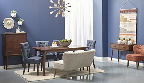 Pulaski Mid Century Vertically Channeled Settee in Kendrick Oatmeal, 50.39