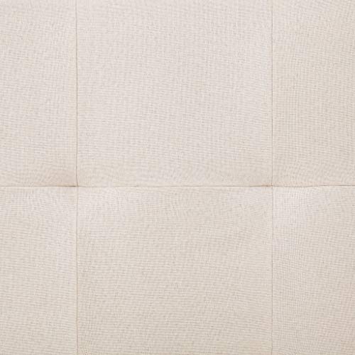 Sofa Bed with Two Pillows, Convertible Folding Lounge Couch Sectional Living Room Furniture Set Cream Fabric