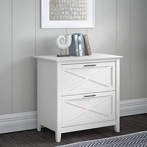 Bush Furniture Key West 2 Drawer Lateral File Cabinet, Pure White Oak