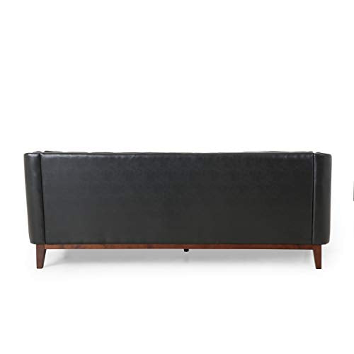 Christopher Knight Home Ovando Sofas, Midnight Black + Espresso