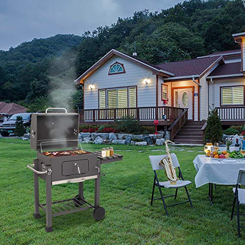 Charcoal Grill Outdoor BBQ Picnic Camping Patio Backyard Cooking, Black