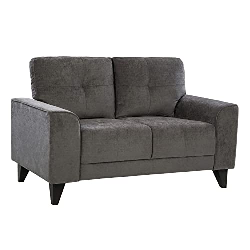 Picket House Furnishings Asher Loveseat in Charcoal