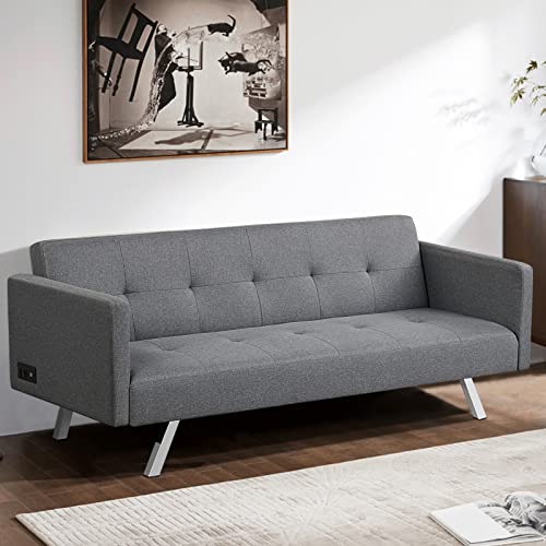 POWERSTONE Futon Sofa Bed Convertible Sofa Couch 73