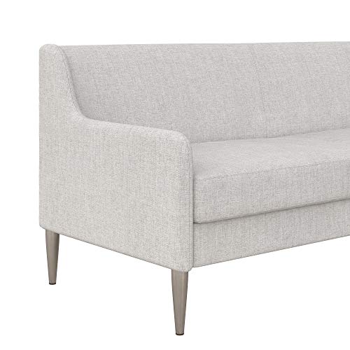 CosmoLiving by Cosmopolitan Virginia Modern Living Room Cushioned Sofa, Light Gray