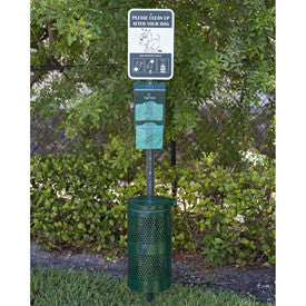 Poopy Pouch Steel Pet Waste Station W/ Tie-Handle Bags, Imperial