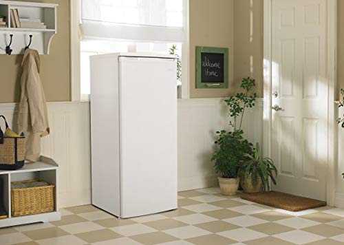 Danby DUFM059C1WDD 5.9 Cu.Ft. Garage Ready Upright Freezer with 5 Shelves, Mechanical Thermostat and Manual Defrost, Energy Star Rated