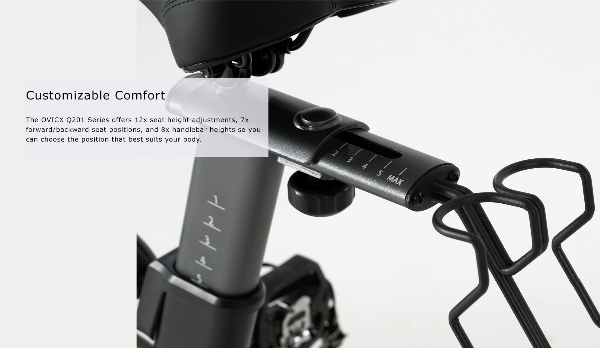 OVICX OS-EBIKE-Q201-X Stationary Exercise Bike with WIFI/Bluetooth Connectivity and Rotating Display New