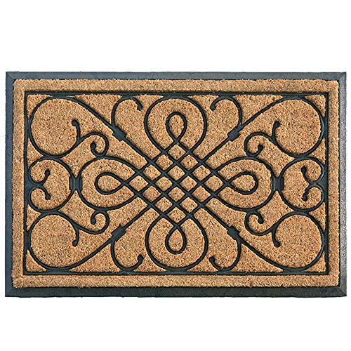 Electric oven New Natural Coconut Palm Non-Slip Wear Resistant Rubber Frame Floor Entrance Door Mat Suitable for Indoor/Outdoor (60W X 90L)