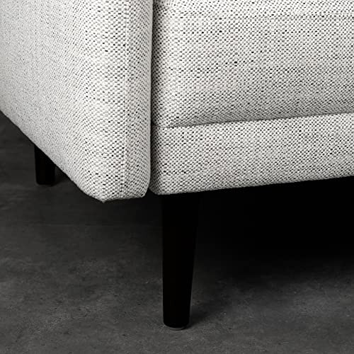Chita Mid-Century Sofas Furniture 72.8''W Fabric Sofa Couch Sets for Living Room Apartment, Solid Wood Leg, No-Tools Assembly, Ivory