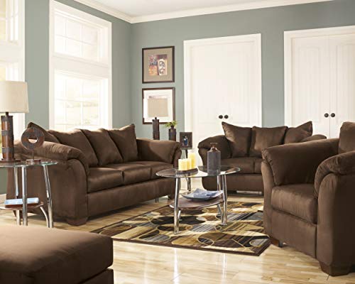Signature Design by Ashley - Darcy Microfiber Loveseat, Café