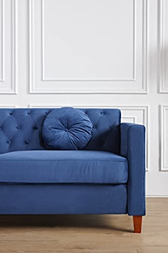 US Pride Furniture Velvet Tight Back Sofas, Dark Blue