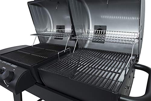 Char-Griller 5030 2-Burner Gas & Charcoal Grill Dual Function, Black