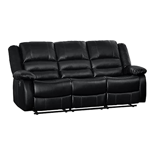Lexicon Azrael Faux Leather Double Manual Reclining Sofa, 82