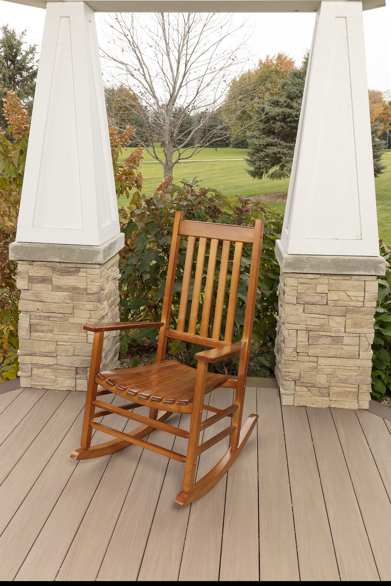 Jack Post Knollwood Natural Wood Frame Rocking Chair