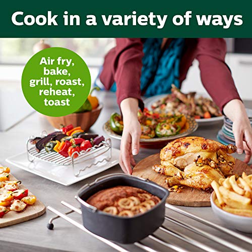 Philips Kitchen Appliances Premium Digital Airfryer with Fat Removal Technology + Recipe Cookbook, 3 qt, Black, HD9741/99, X-Large
