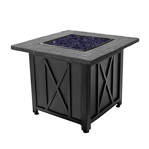 Endless Summer 30,000 BTU Outdoor Propane Gas Blue Fire Glass Patio Fire Pit