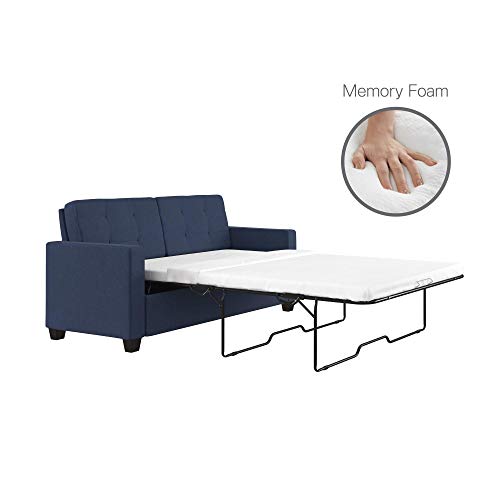 Signature Sleep Devon Sleeper Sofa with Mattress, Blue Linen, Full