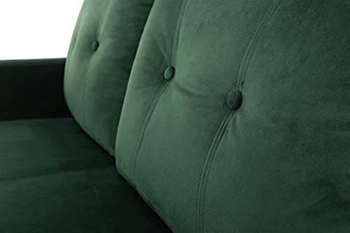WHNB Contemporary Mid-Century Modern Tufted Velvet Sofa Couch (Color : Green)