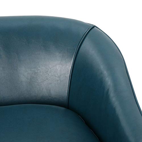 Christopher Knight Home Justine Leather Loveseat, Teal