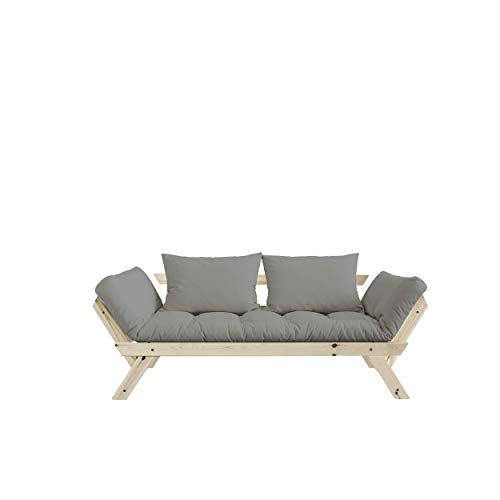 Bebop Futon Sofa Bed by Karup Design - Easily converts into Bed (Grey Mattress Color)