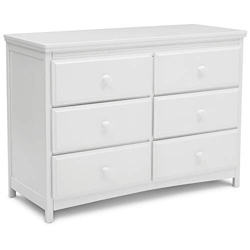 Delta Children Emerson 6 Drawer Dresser, Bianca White