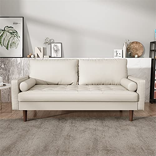 Kingway Furniture Faux Leather Genoa Living Room Sofa in Gray