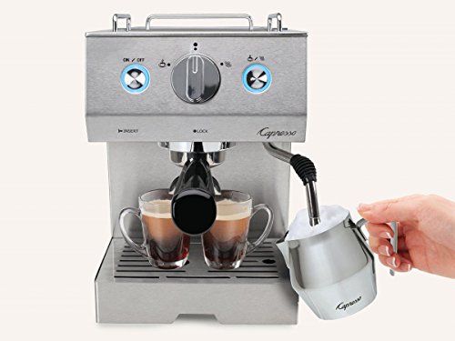 Capresso Cafe Pro Espresso Maker, 42 oz, Silver