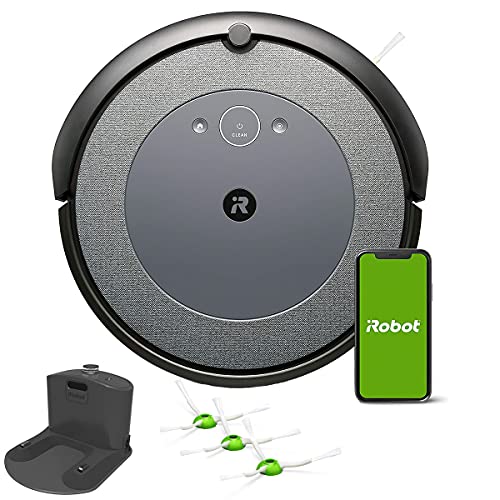 iRobot Roomba i3 (3150) Wi-Fi Connected Robot Vacuum Vacuum - Wi-Fi Connected Mapping, Compatible with Alexa, Ideal for Pet Hair, Bundle with 3 Extra Edge-Sweeping Brushes (4 Items)