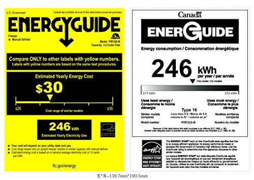 Igloo RCA RFRF323 3.2 cu. ft. Upright Freezer, White, Cubic Foot