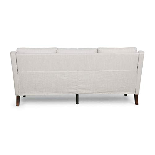 Christopher Knight Home Dupont 3 Seater Sofa, Beige + Espresso