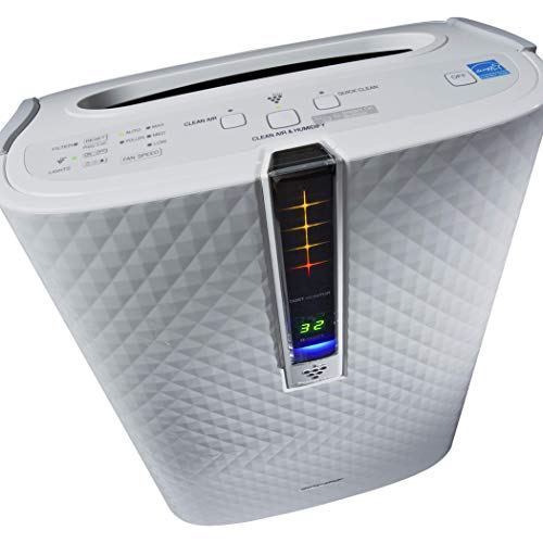 Sharp Triple Action Plasmacluster Air Purifier with Humidifying Function (254 sq. ft.), KC-850U , White