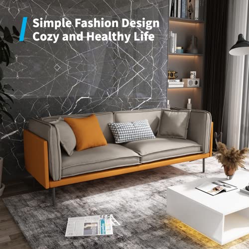 Loveseat Sofa Couch, Leather Couch Sofa, Small Sofa Couches Furniture for Small Spaces,for Bedroom for Living Room, Faux Leather Sofa for Small Living Room