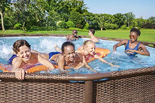 Coleman Power Steel Deluxe Series 18’ x 48” Metal Frame Round Above Ground Pool Set with Filter Pump, Ladder & Pool Cover